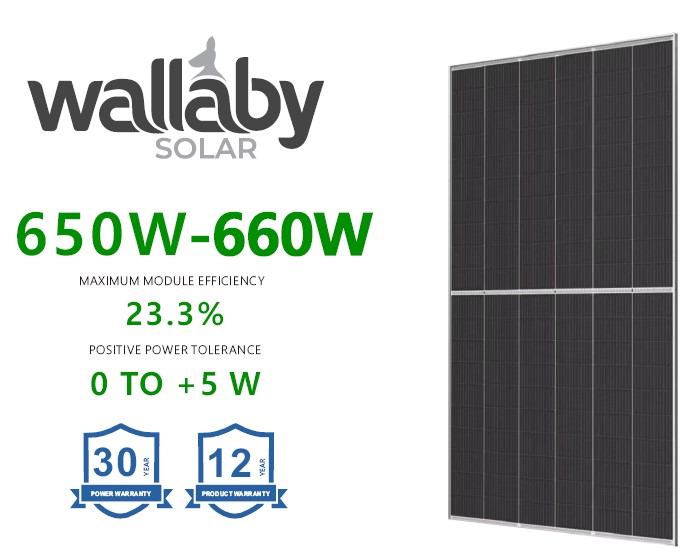 Wallaby 650-660 W Solar Panel product visual