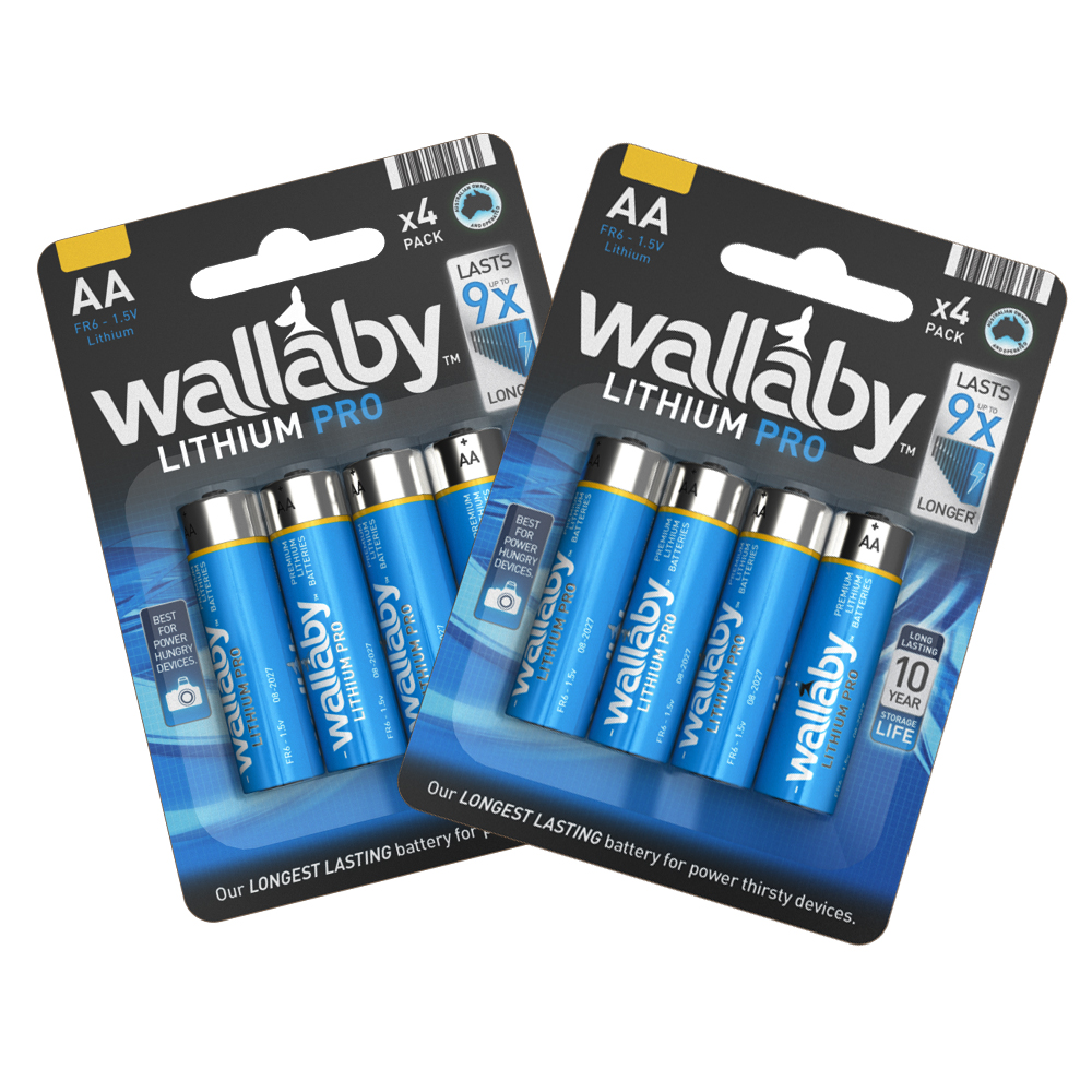 Wallaby AA lithium batteries