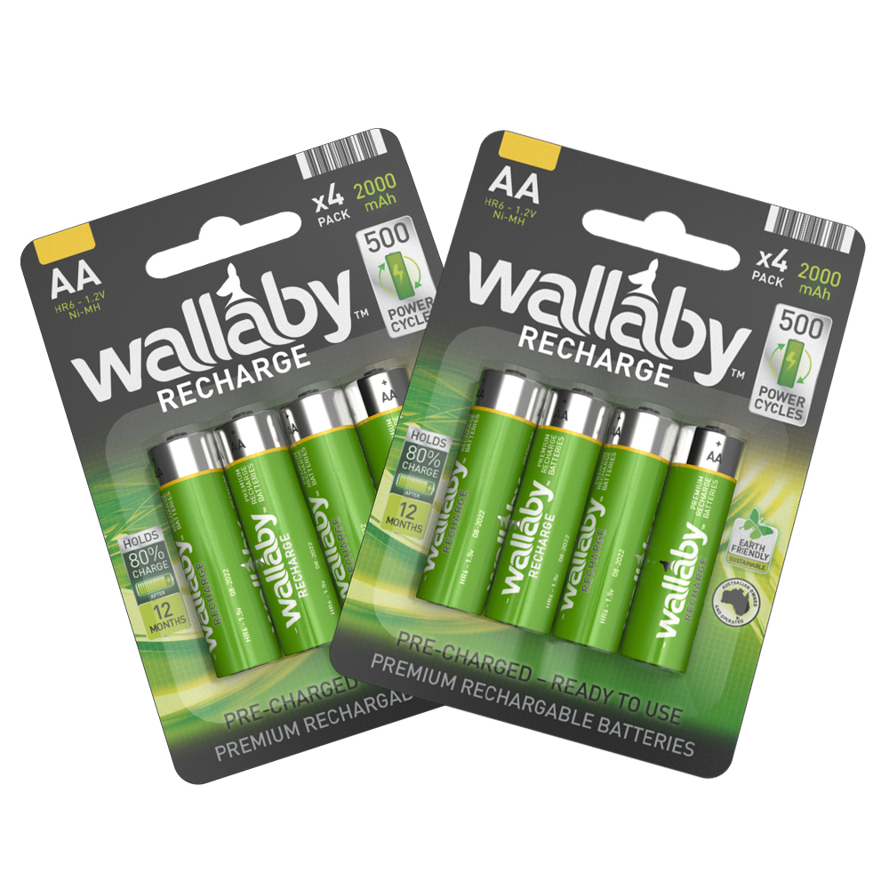 Wallaby AA rechargeable batteries