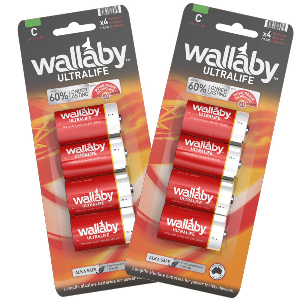 Wallaby C alkaline batteries