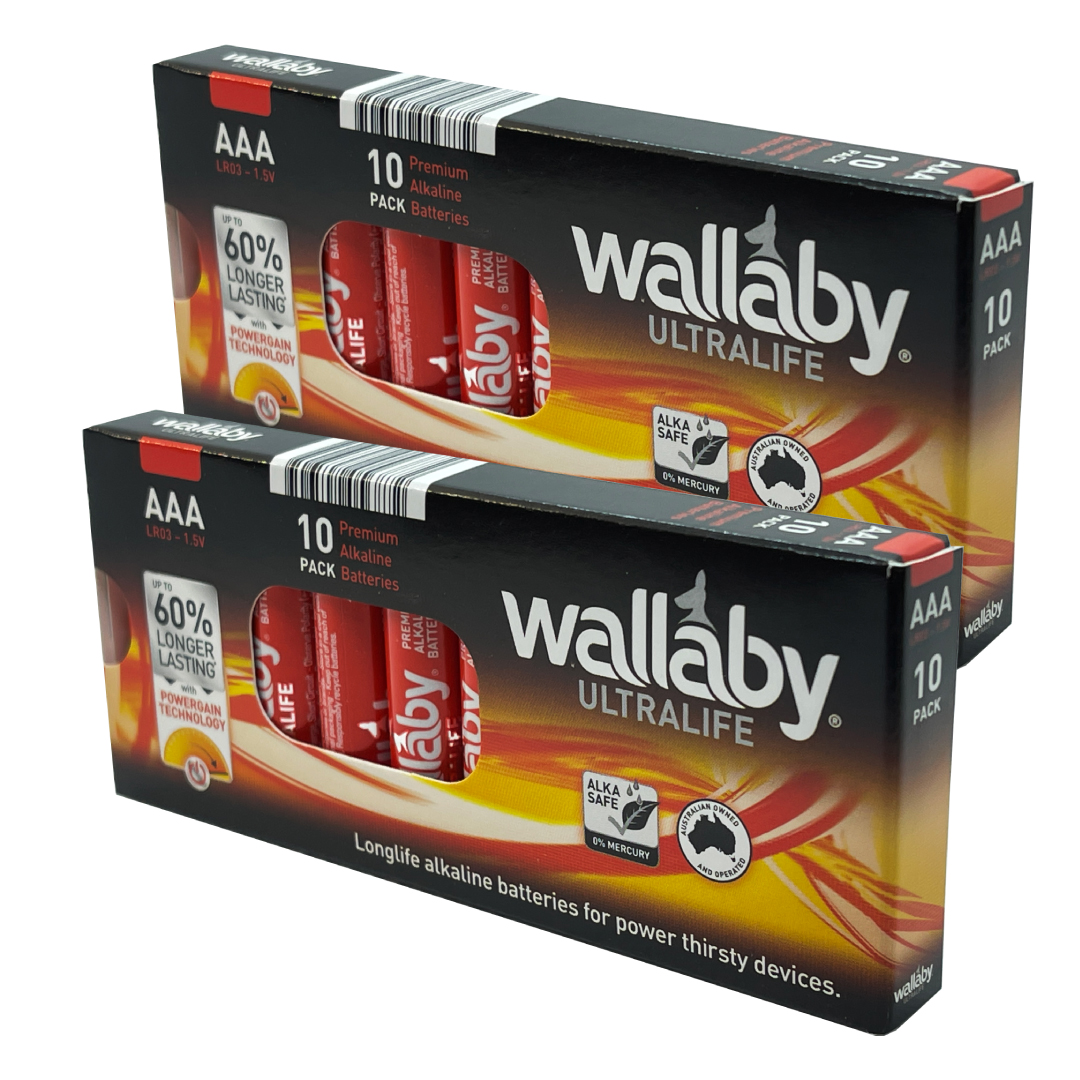 Wallaby AAA alkaline batteries