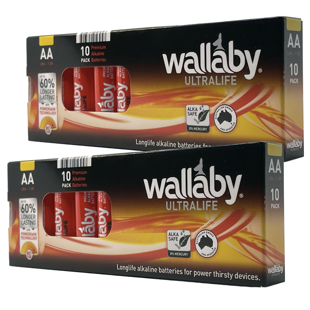 Wallaby AA alkaline batteries